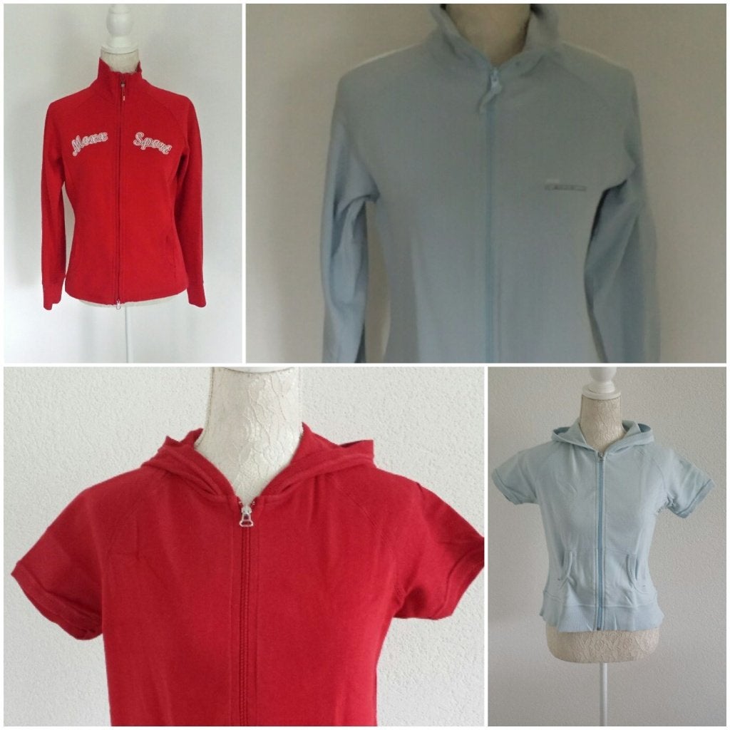 sportieve jasjes lange en kort mouwen (prijs per stuk), Blauw, Jasje, Gedragen, Ophalen