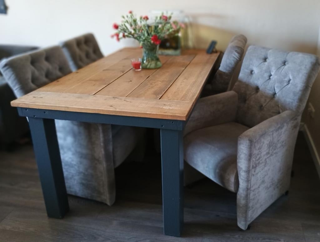 6 Urban Sofa eetkamerstoelen, grijze stof, landelijke stijl, Huis en Inrichting, Stoelen, Ophalen, Gebruikt, Landelijke stijl