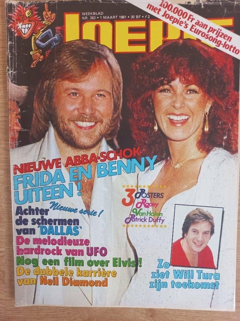 Joepie 1981 Benny en Frida ABBA, Verzamelen, Ophalen of Verzenden, 1980 tot heden, Nederland, Tijdschrift