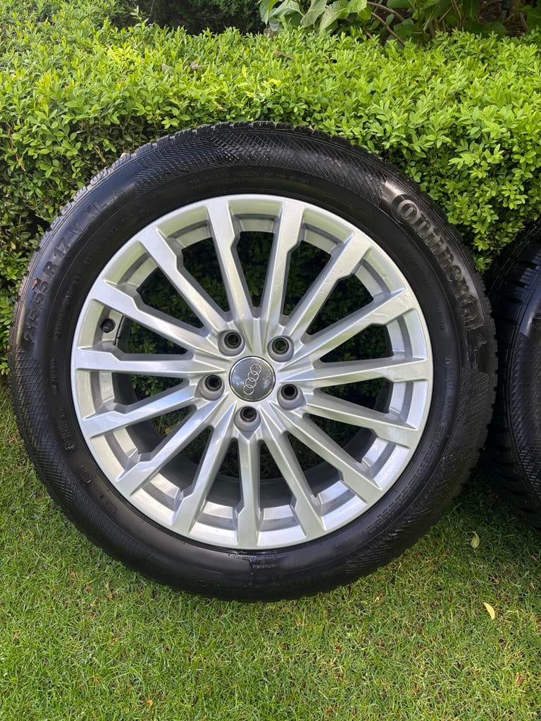 Originele Audi Q2 velgenset 215/55 R17 winterbanden, Auto-onderdelen, Banden en Velgen, Ophalen, Banden en Velgen, 17 inch, Winterbanden
