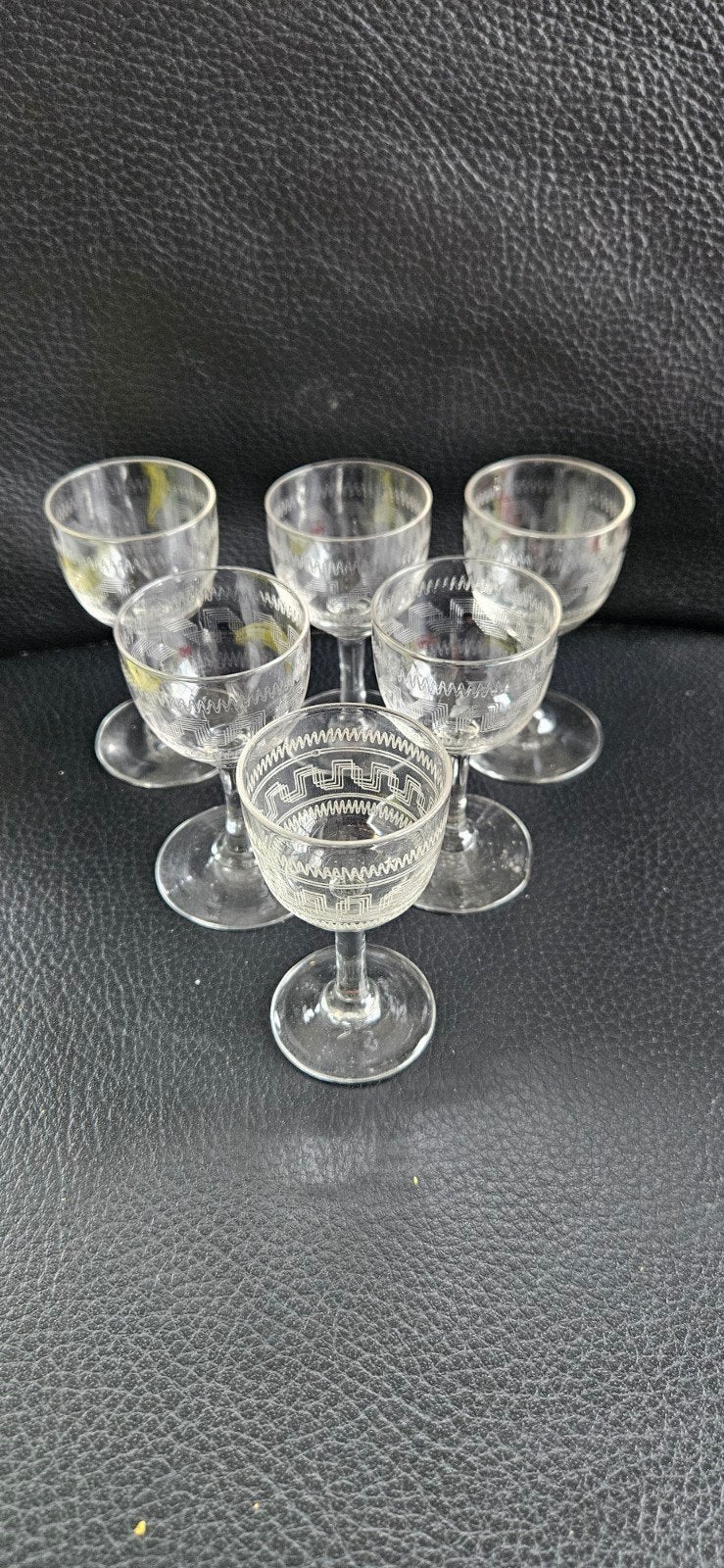 Set van 6 antieke likeur- / borrelglazen, Antiek en Kunst, Ophalen of Verzenden
