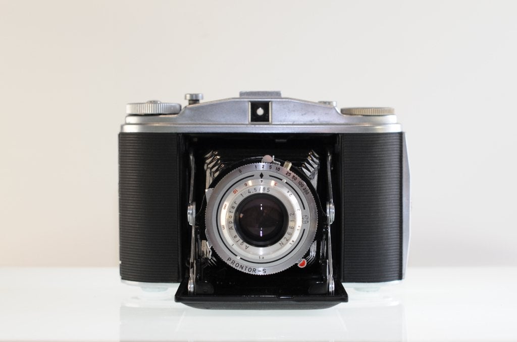 Vintage Agfa Isolette Vintage Agfa Isolette Vouwcamera, Ophalen of Verzenden, Zo goed als nieuw, Compact, Overige Merken