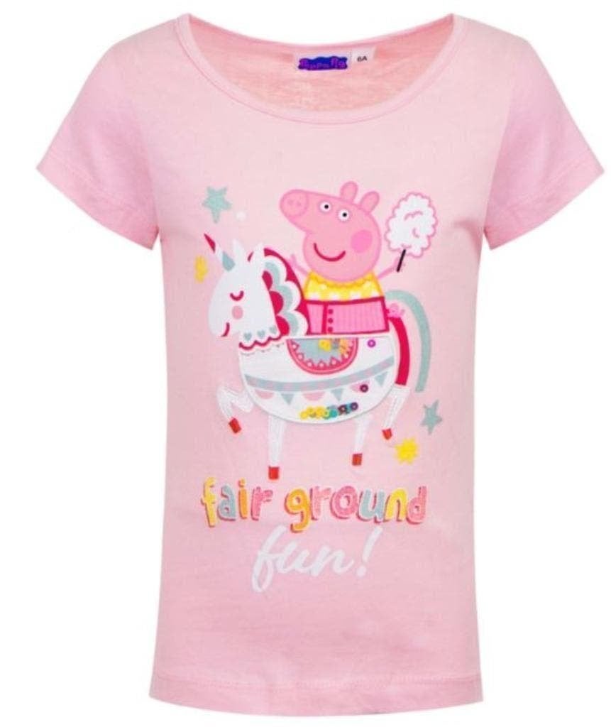 Peppa Pig Unicorn T-shirt - Roze - Maat 116 - Katoen, Meisje, Nieuw, Ophalen of Verzenden, Shirt of Longsleeve