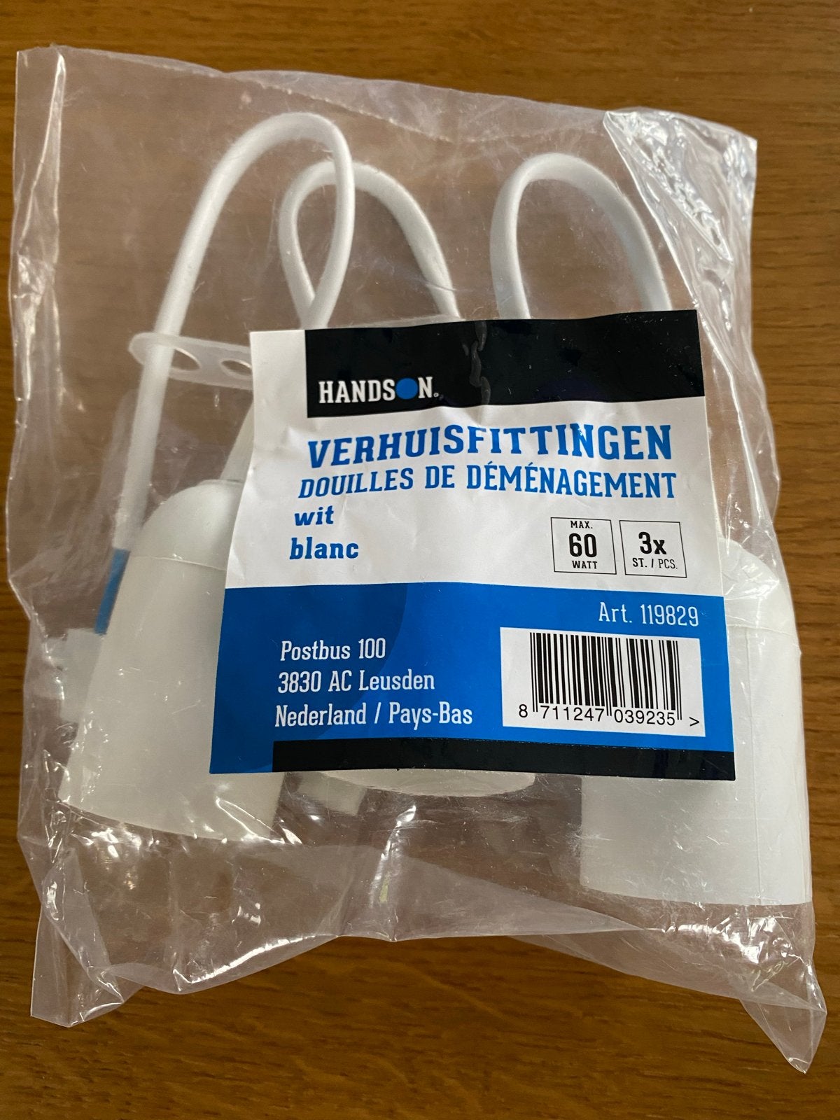 Hands On Verhuisfittingen Wit (3 stuks), Ophalen of Verzenden, Nieuw