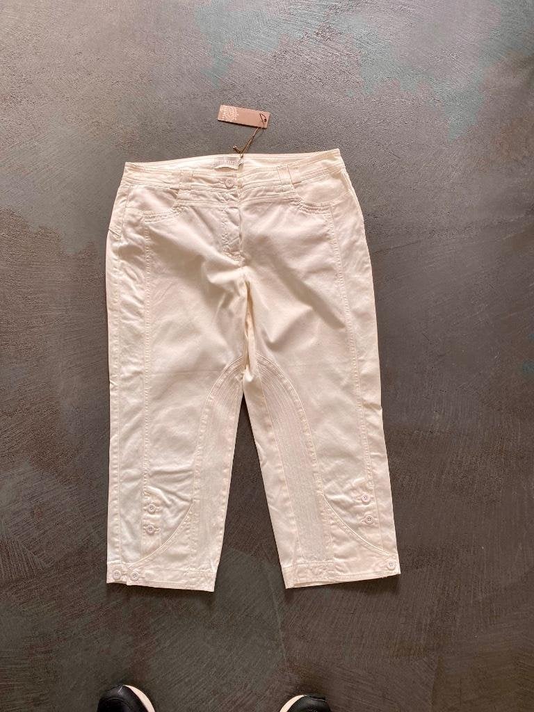 i375 Nieuw: The Barn: maat 46=XL korte broek capri wit, The Barn, Wit, Maat 46/48 (XL) of groter, Nieuw