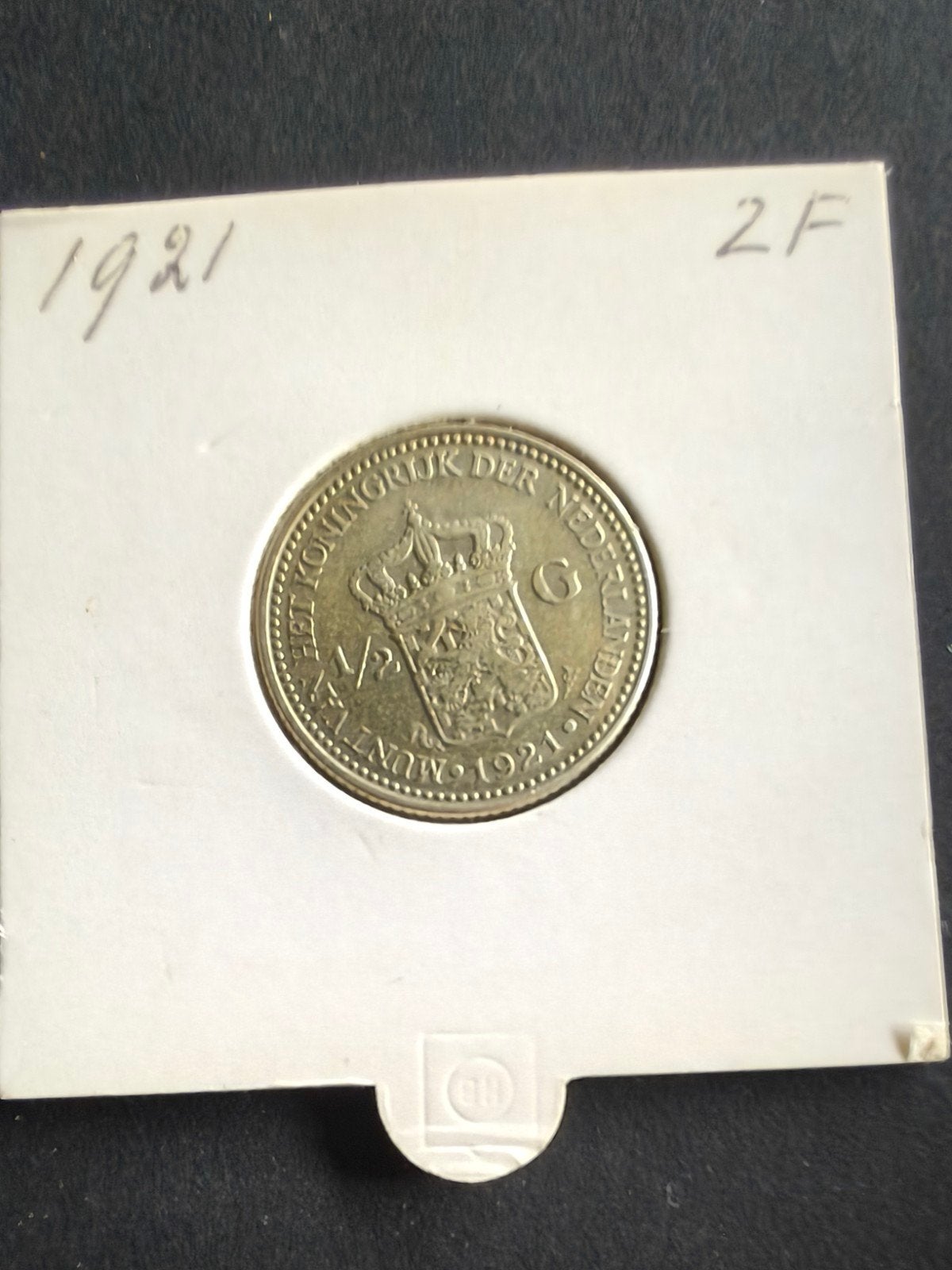 halve gulden 1921, Ophalen, ½ gulden, Zilver, Koningin Wilhelmina