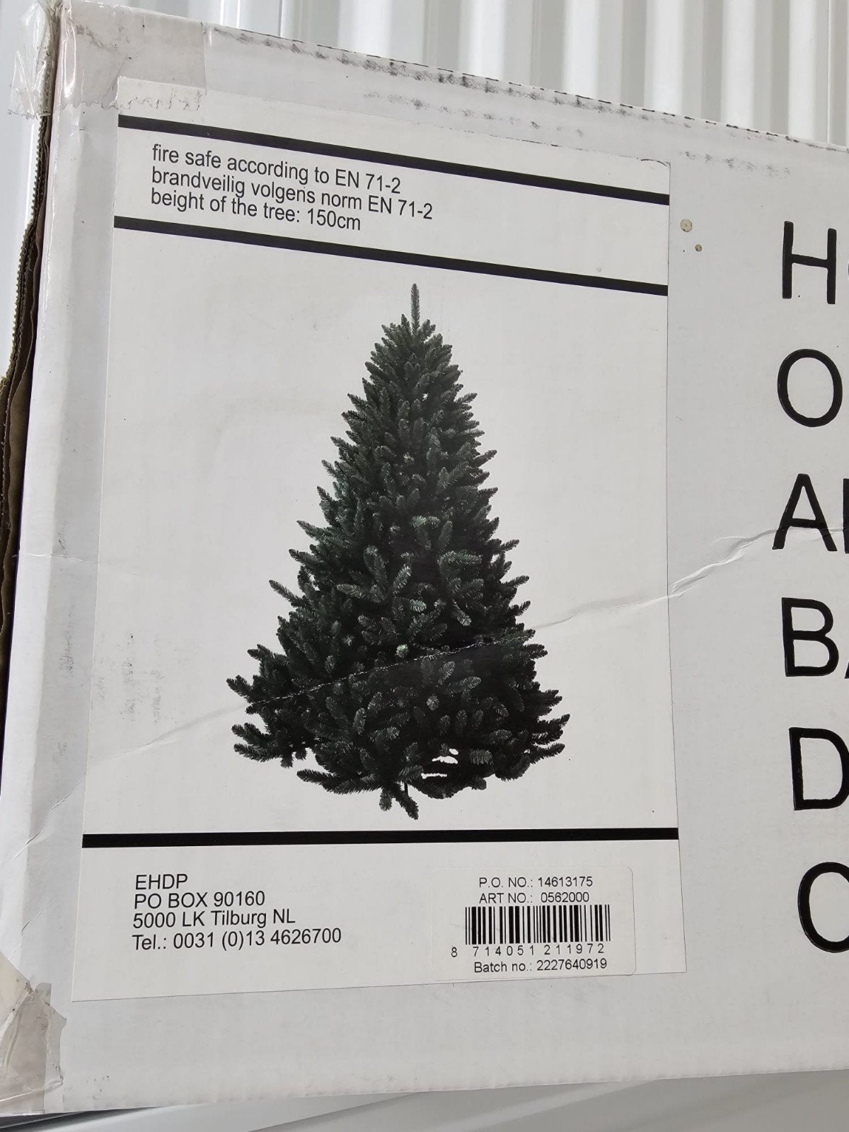 kerstboom nieuw in doos, Ophalen, Nieuw