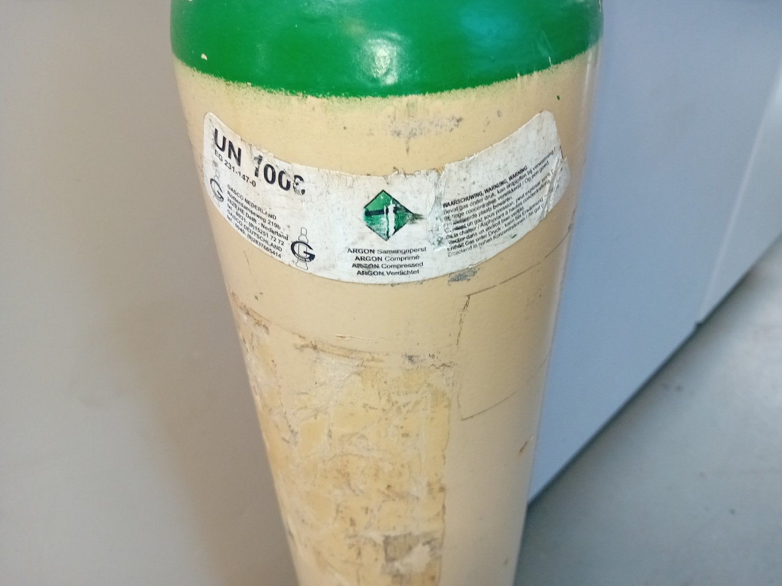 10liter Argon Gasco Lascilinder gevuld € 195,00, Ophalen, Nieuw, 150 tot 200 cm, Hout