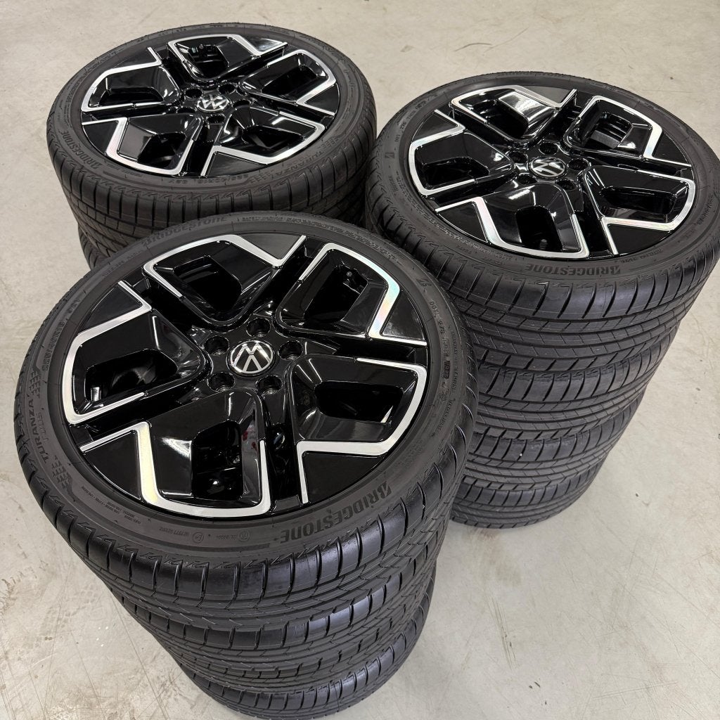 Originele 18" VW Golf R Line Velgen York + Zomerbanden NIEUW, Niet ingevuld, 18 inch, Banden en Velgen, Niet ingevuld