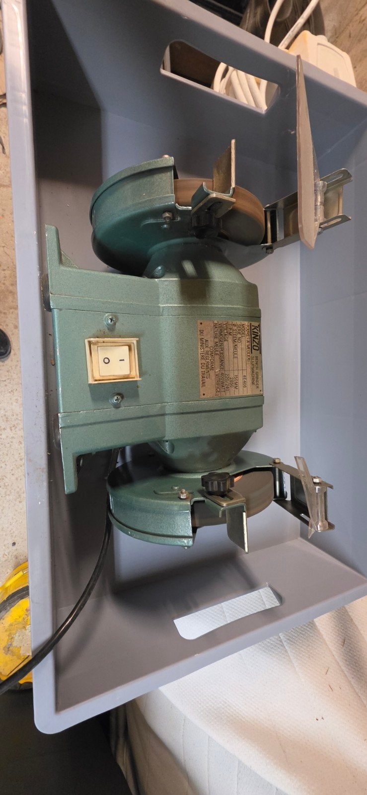 Kinzo Bench Grinder - Slijpmachine 400W, Ophalen, Gebruikt, Minder dan 700 watt, Werkbankslijpmachine