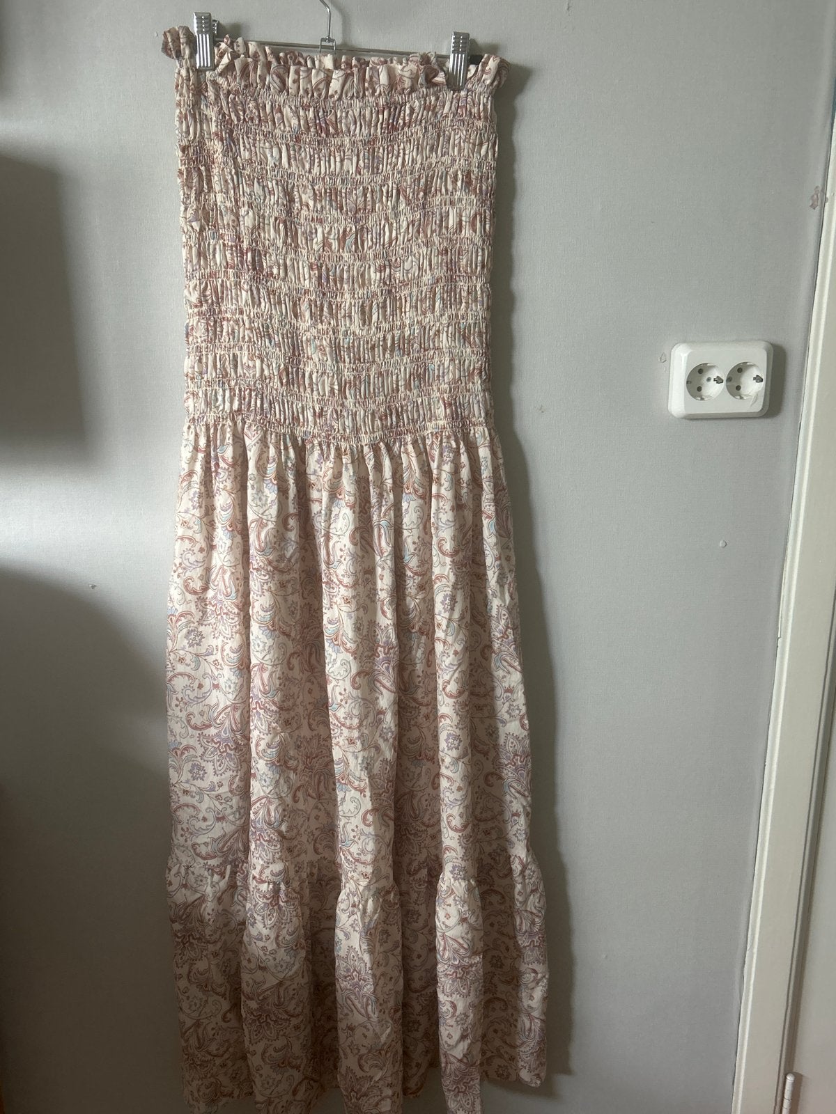 H&M Strapless Maxi Jurk met Paisley Print, Meerkleurig, Nieuw, Onder de knie, Ophalen