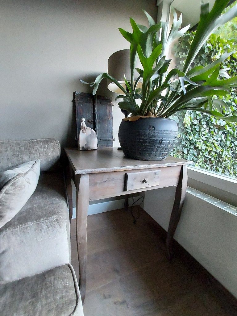 Vierkant tafeltje in Frans boeren ( brocante) stijl, Ophalen, Gebruikt, Vierkant, 55 tot 75 cm