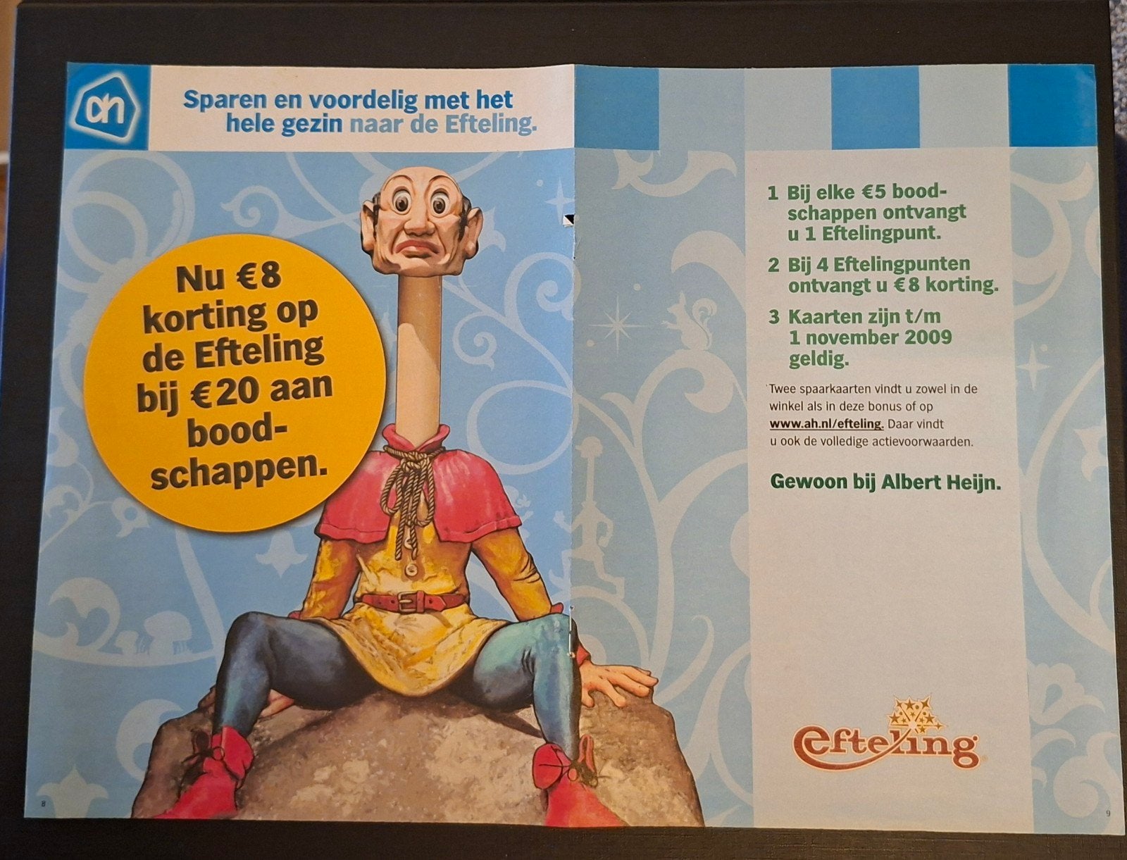Efteling reclame Albert Heijn 2009 Langnek, Ophalen of Verzenden, Zo goed als nieuw, Overige typen