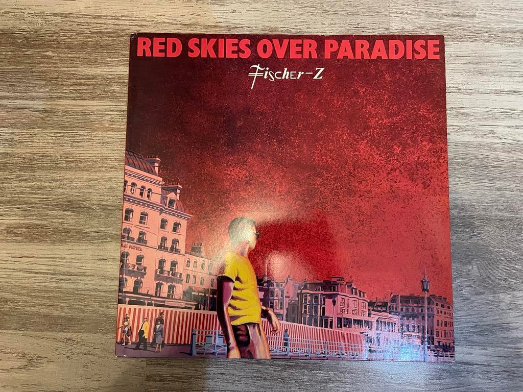Fischer-Z - Red Skies Over Paradise LP (Marliese) - Zeer Goe, Cd's en Dvd's, Ophalen of Verzenden, 1980 - 1989, Zo goed als nieuw
