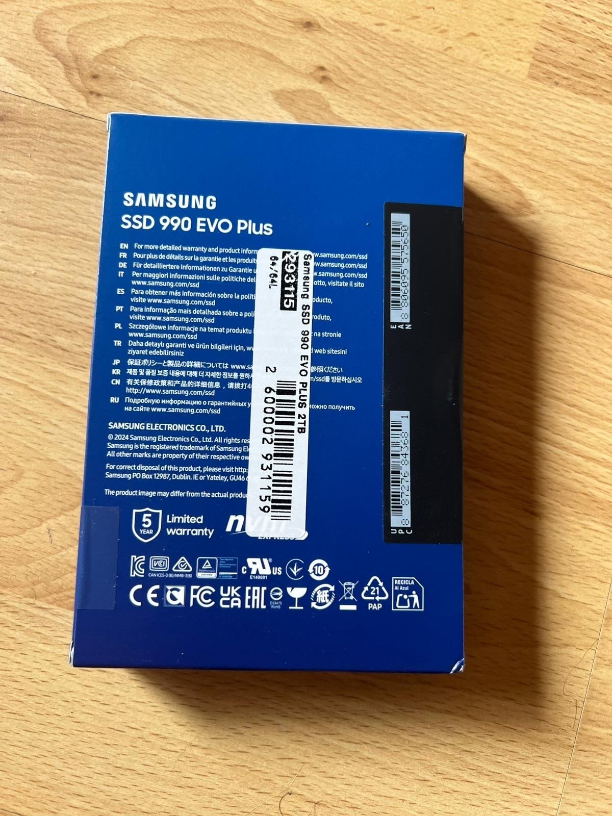 Samsung 990 EVO Plus SSD - 2TB NVMe M.2, Computers en Software, Harde schijven, Intern, Server, SSD, Nieuw