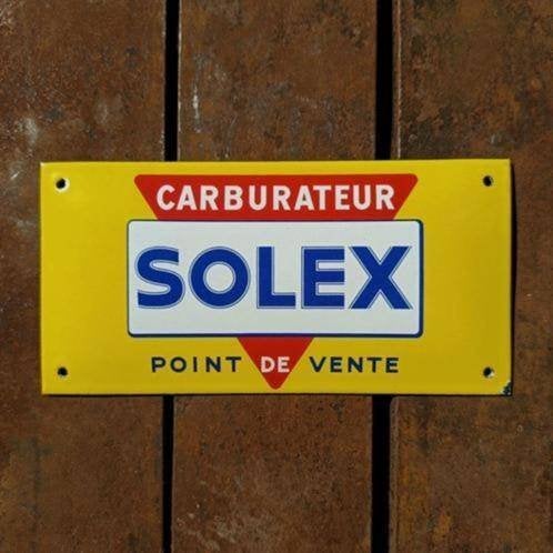 Frans Emaille Reclamebord SOLEX 70s Motorfiets Vintage Plaat, Verzenden, Gebruikt, Reclamebord