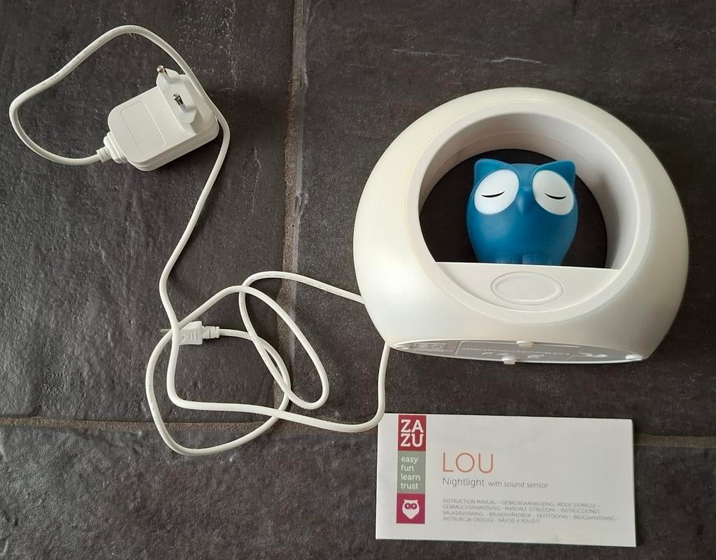 Nachtlamp blauwe uil van Zazu Lou, Ophalen, Gebruikt, Lamp
