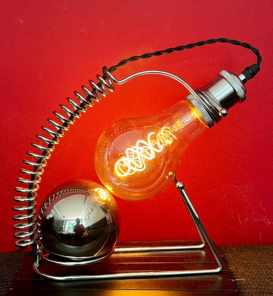 Tafellamp"Chrome"3, 27 cm, Glas, Met schakelaar, E27 (groot)