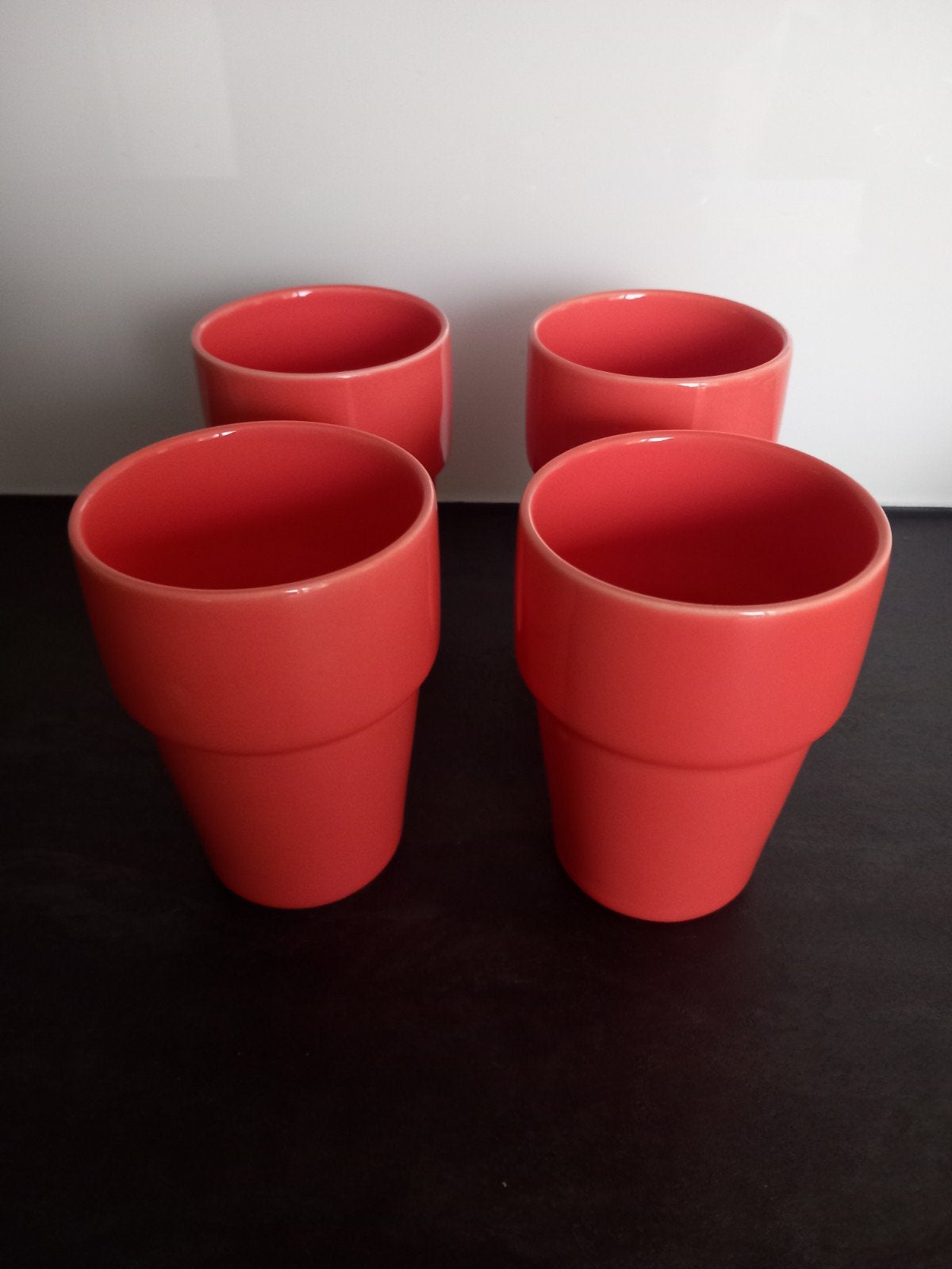 Set van 4 bekers, Zo goed als nieuw, Overige stijlen, Aardewerk, Mok