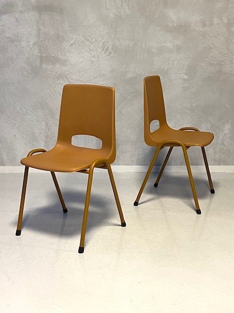 Retro kuipstoelen nieuw eettafelstoelen okerbruin prijs p/s, Huis en Inrichting, Stoelen, Overige kleuren, ., Nieuw, Ophalen of Verzenden