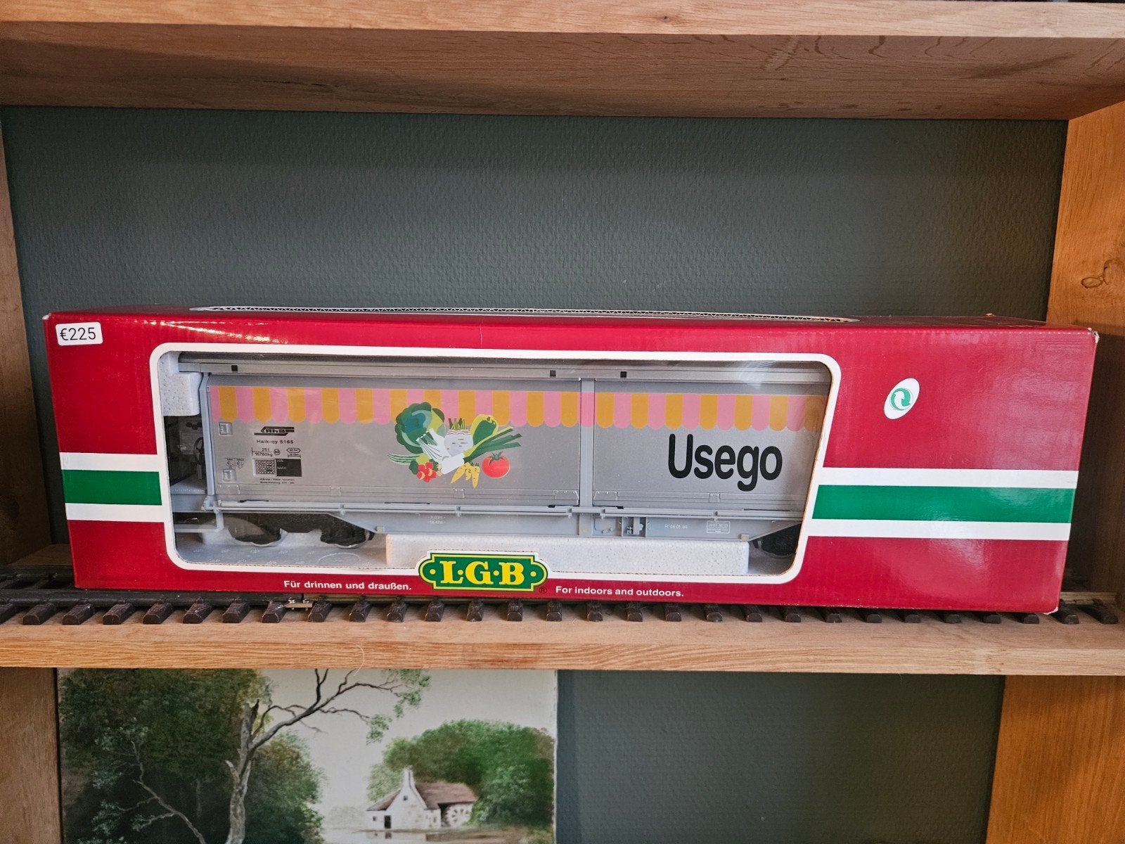 NIEUWSTAAT! LGB 41810 RhB Koelwagon "Usego" met Thermo King, Hobby en Vrije tijd, Gelijkstroom, Wagon, Ophalen of Verzenden, Zo goed als nieuw