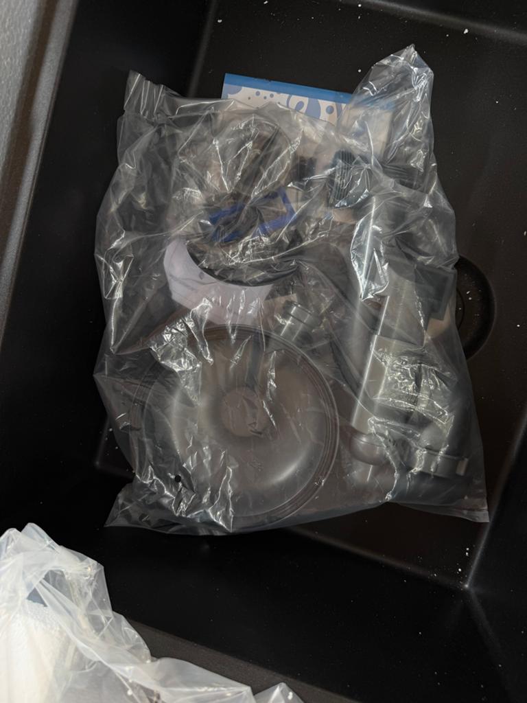 2 Nieuwe zwarte spoelbakken met afvoer en toebehoren, Overige typen, Nieuw, Ophalen of Verzenden, Zwart