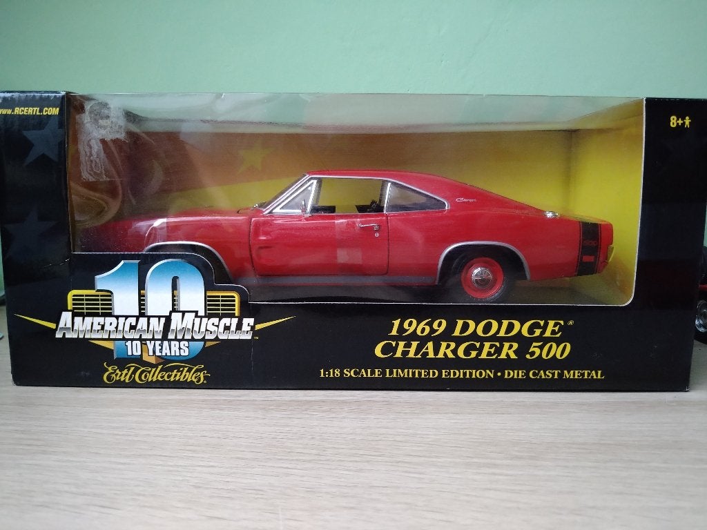 1969 Dodge Charger 500 10 Years American Muscle ERTL Nieuw!!, Ophalen of Verzenden, Nieuw, Auto, ERTL