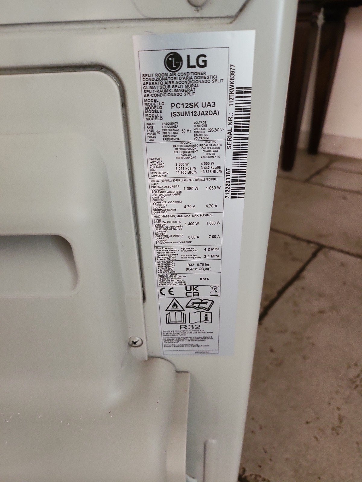 LG Dual Inverter Wandairco S3UM12JA2DA - Koelen & Verwarmen, Ophalen, Koelen en Ontvochtigen, Energieklasse A of zuiniger, 3 snelheden of meer