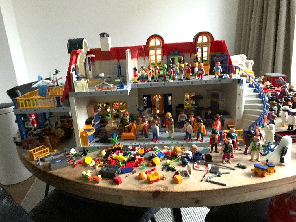 Grote verzameling Playmobil Modern huis + vliegtuig + Camper, Complete set, Overige typen, Nieuw, Ophalen of Verzenden