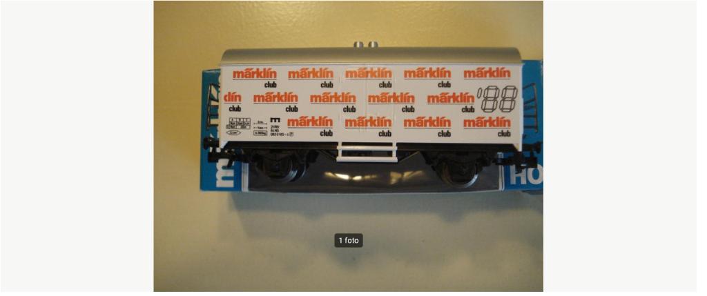 HO Marklin 4415 Club 88 wagon., Hobby en Vrije tijd, Modeltreinen | H0, Ophalen, Wisselstroom, Wagon, Zo goed als nieuw
