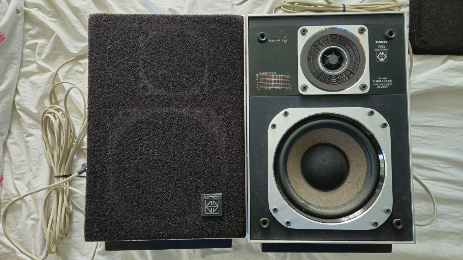 Philips MFB 585 motional feedback, Ophalen, Minder dan 60 watt, Front, Rear of Stereo speakers, Philips