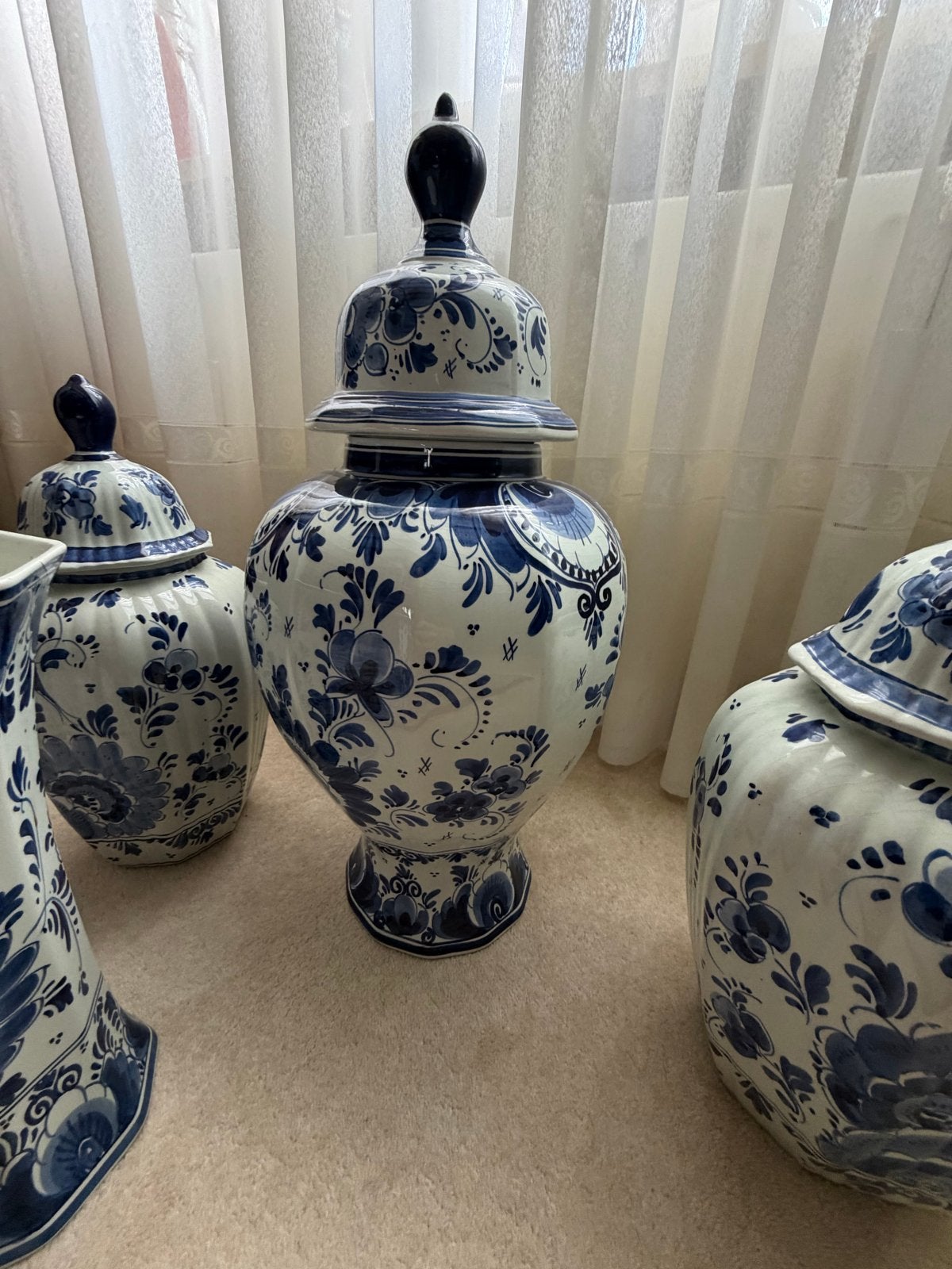 Prachtige Delfts Blauwe Vazen en Potten Set, Antiek en Kunst, Ophalen