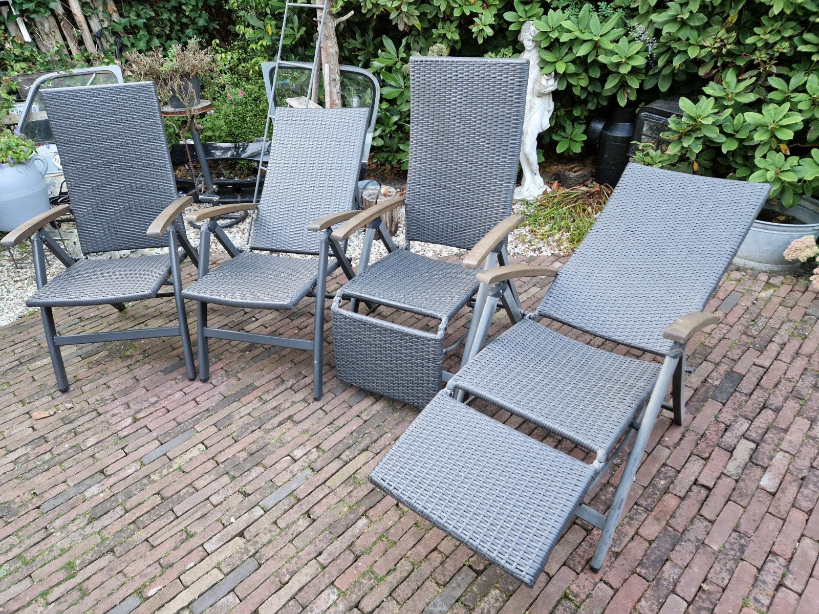 verstelbare tuinstoelen florabest, Ophalen, Gebruikt, Aluminium, Verstelbaar