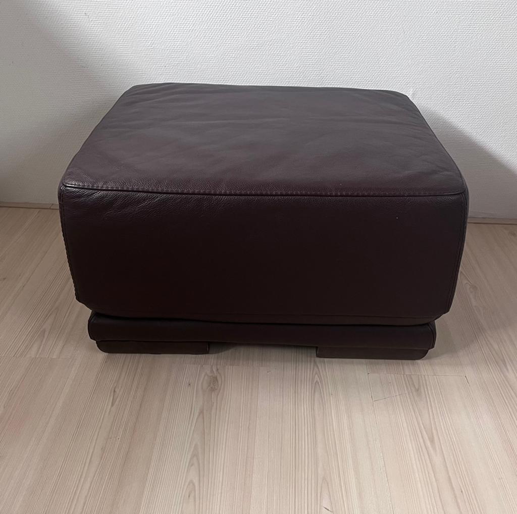 Bruine poef, Zo goed als nieuw, Leer, 50 tot 75 cm, Net