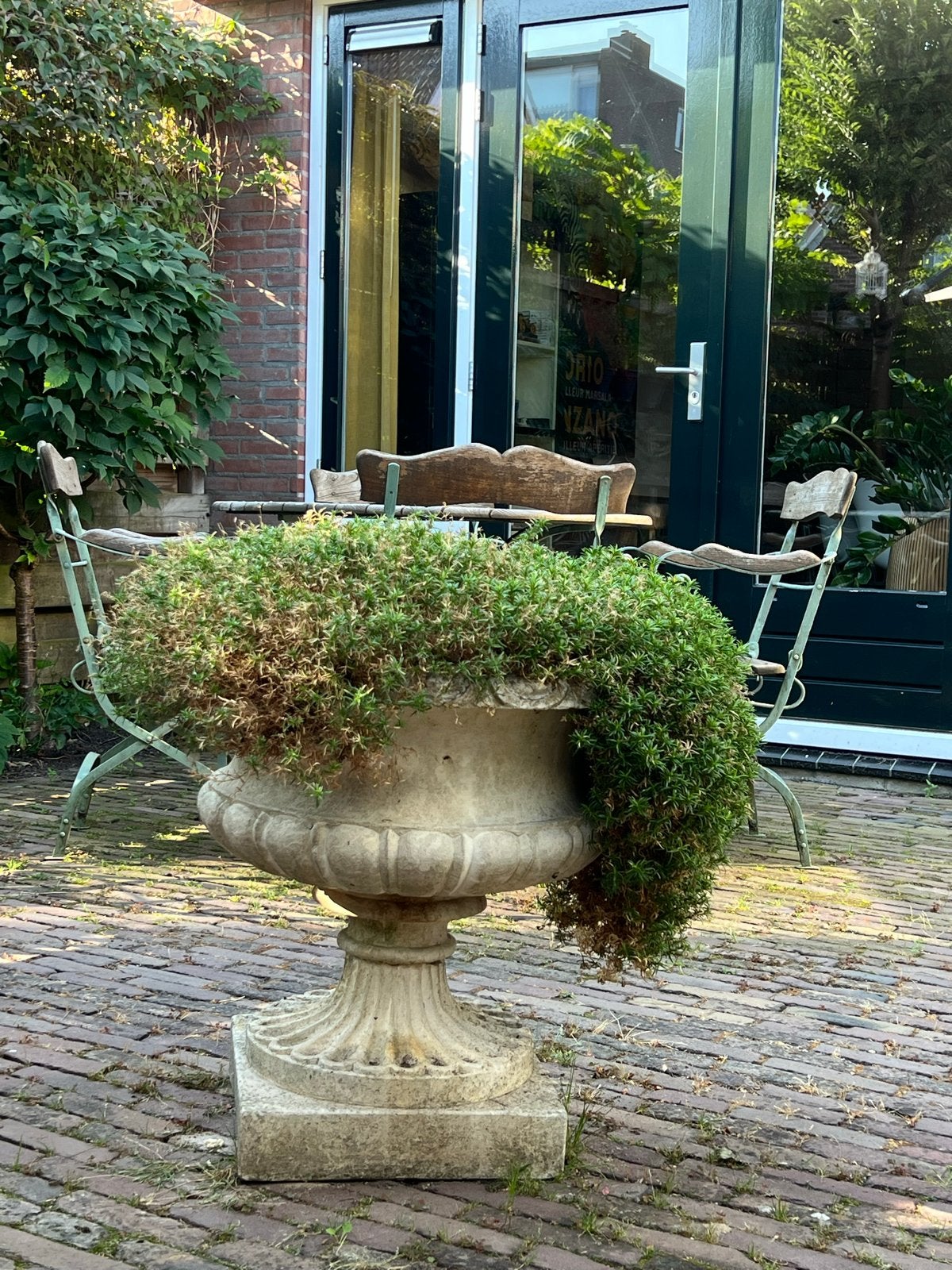 Franse brocante pot, Ophalen