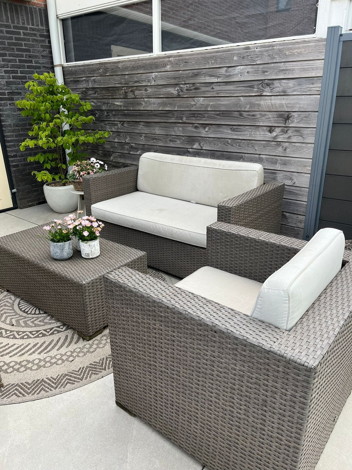 Hartman loungeset, Ophalen, 4 zitplaatsen, Kunststof, Gebruikt