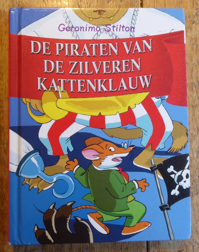 Geronimo Stilton: De piraten van de zilveren kattenklauw, Ophalen of Verzenden, Zo goed als nieuw, Geronimo Stilton, Fictie algemeen