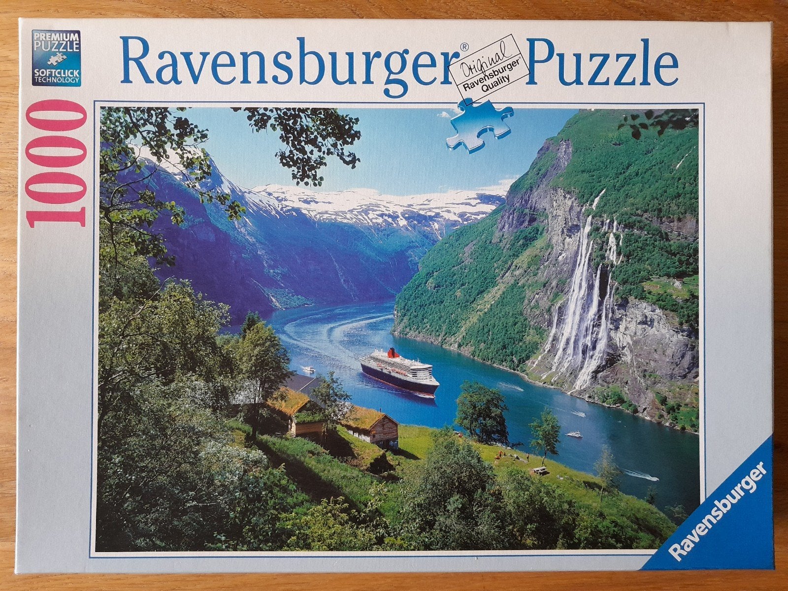 RAVENSBURGER puzzel 1000, Noorse fjord, COMPLEET, ZGAN!!!, Ophalen of Verzenden