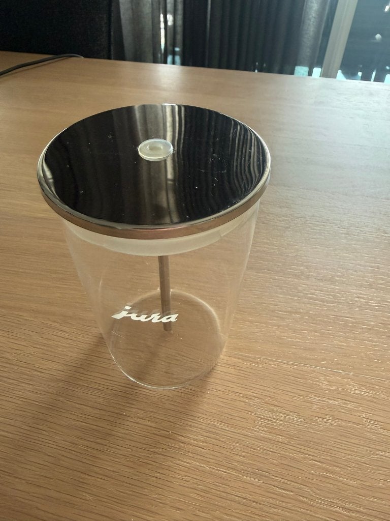 JURA - Glazen Melkhouder - 0.5L - Nette staat Melk Reservoir, 1 kopje, Ophalen of Verzenden, Zo goed als nieuw, Overige modellen