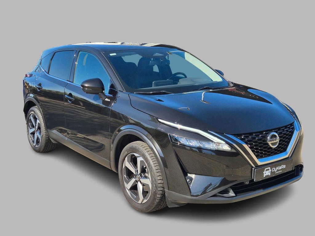 Nissan Qashqai 1.3 MHEV Xtronic N-Connecta Trekhaak Half led, Zwart, 4 cilinders, Leder en Stof, Zwart
