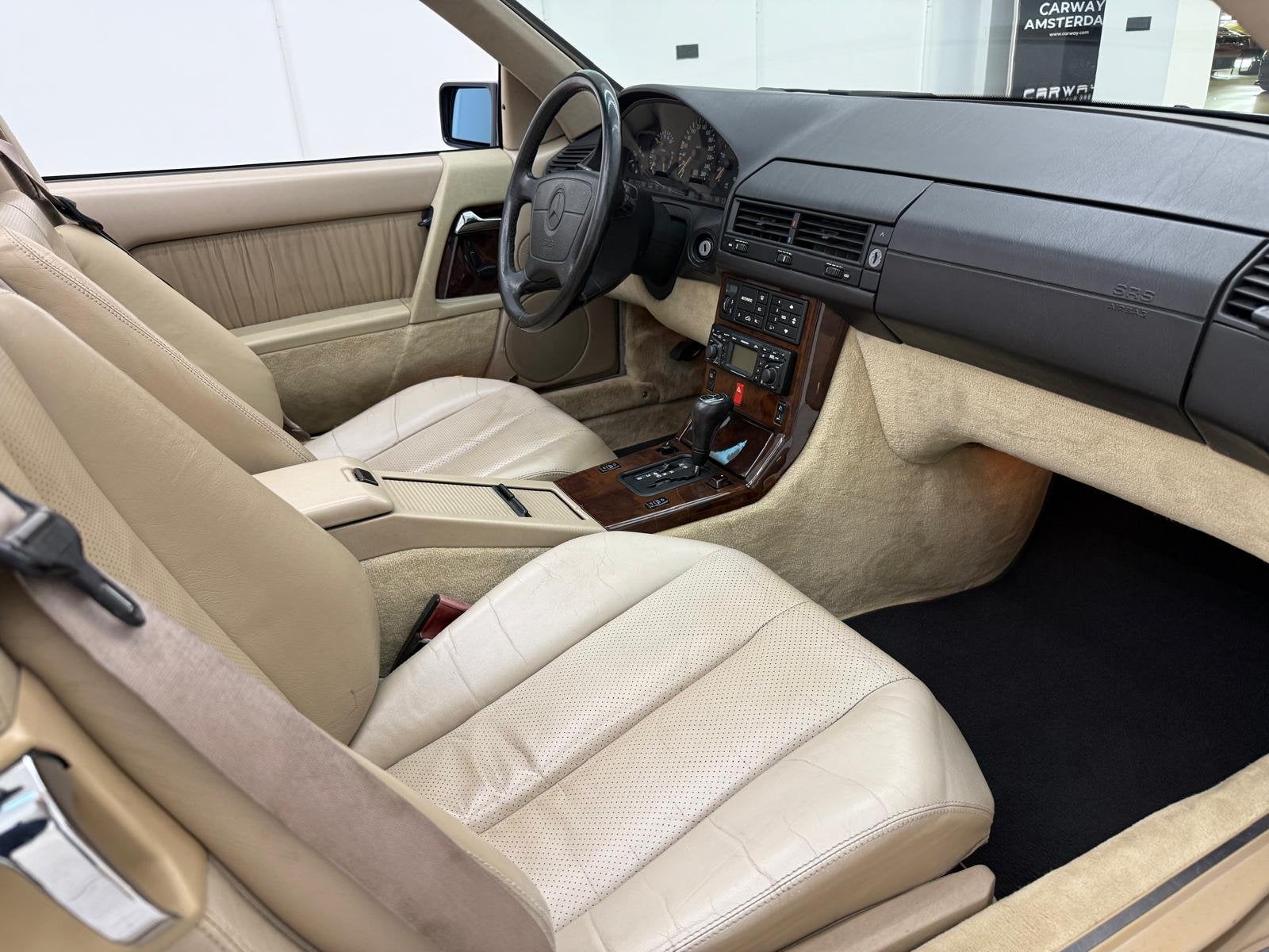 Mercedes-Benz SL-Klasse Cabrio 320 Gerestaureerd NL-auto NAP, Automaat, Beige, Cabriolet, Blauw