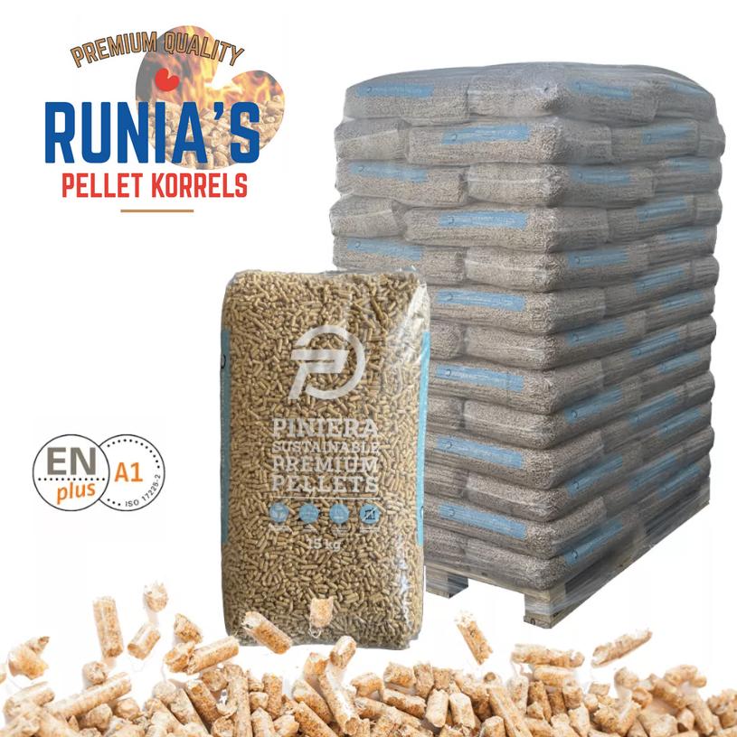 Piniera 100% naaldhout pelletkorrels 65 x 15 kg. ENplus A1, Minder dan 3 m³, Ophalen, Overige houtsoorten, Blokken