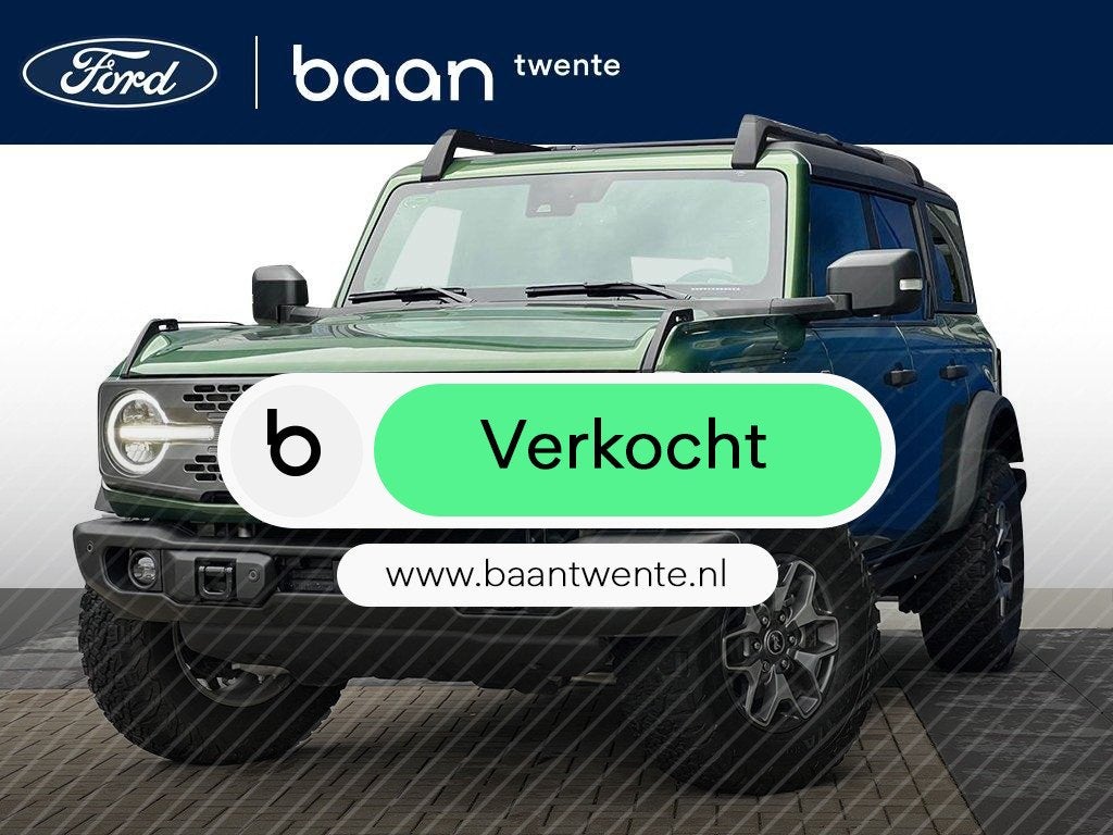 Ford Bronco 2.7 V6 335 PK BADLANDS | Grijs kenteken | Full O, Auto's, Ford Usa, Automaat, 12 maanden, Gebruikt, Zwart