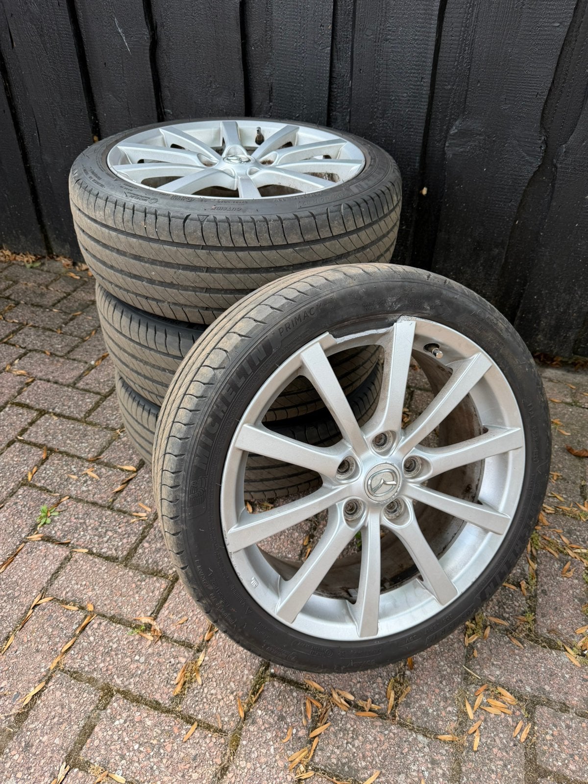Mazda MX-5 NC originele velgen + banden (beschadiging), Auto-onderdelen, Banden en Velgen, Ophalen, Gebruikt, Banden en Velgen
