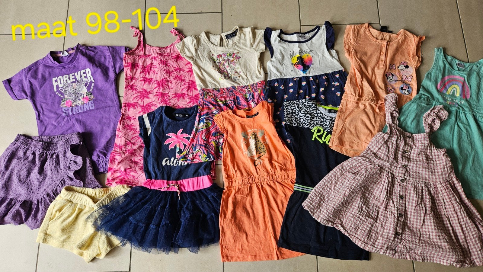Kledingpakket meisjes maat 98-104, Kinderen en Baby's, Kinderkleding | Maat 98, Gebruikt, Meisje, Jurk of Rok, Diverse merken