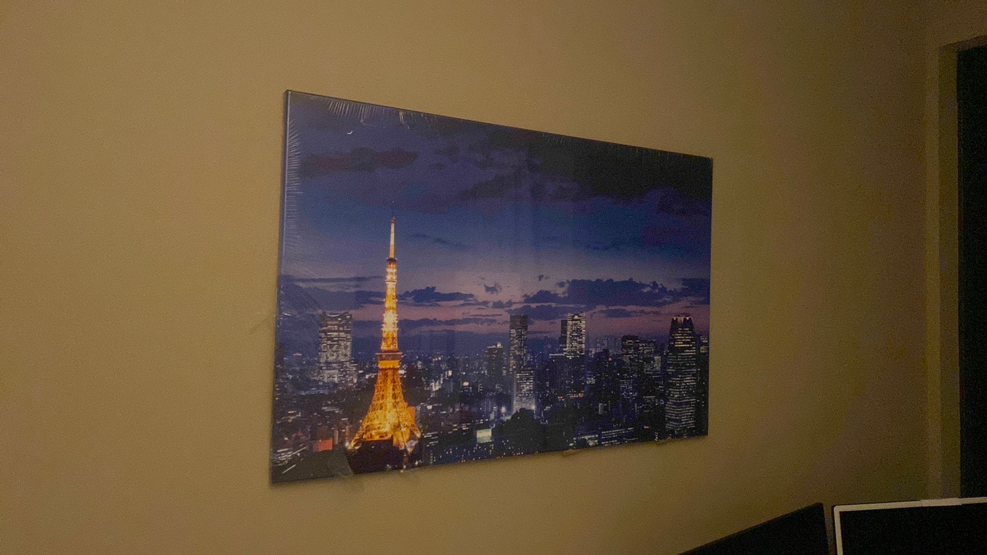 Tokyo nightview Canvas 100*65cm, Ophalen, Print, Overige materialen, Stadsgezicht