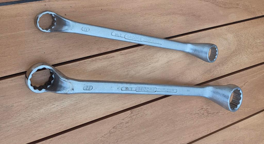 Gedore ringsleutel 32x27 en 21x23, Doe-het-zelf en Verbouw, Gereedschap | Handgereedschap, Ophalen of Verzenden, Zo goed als nieuw
