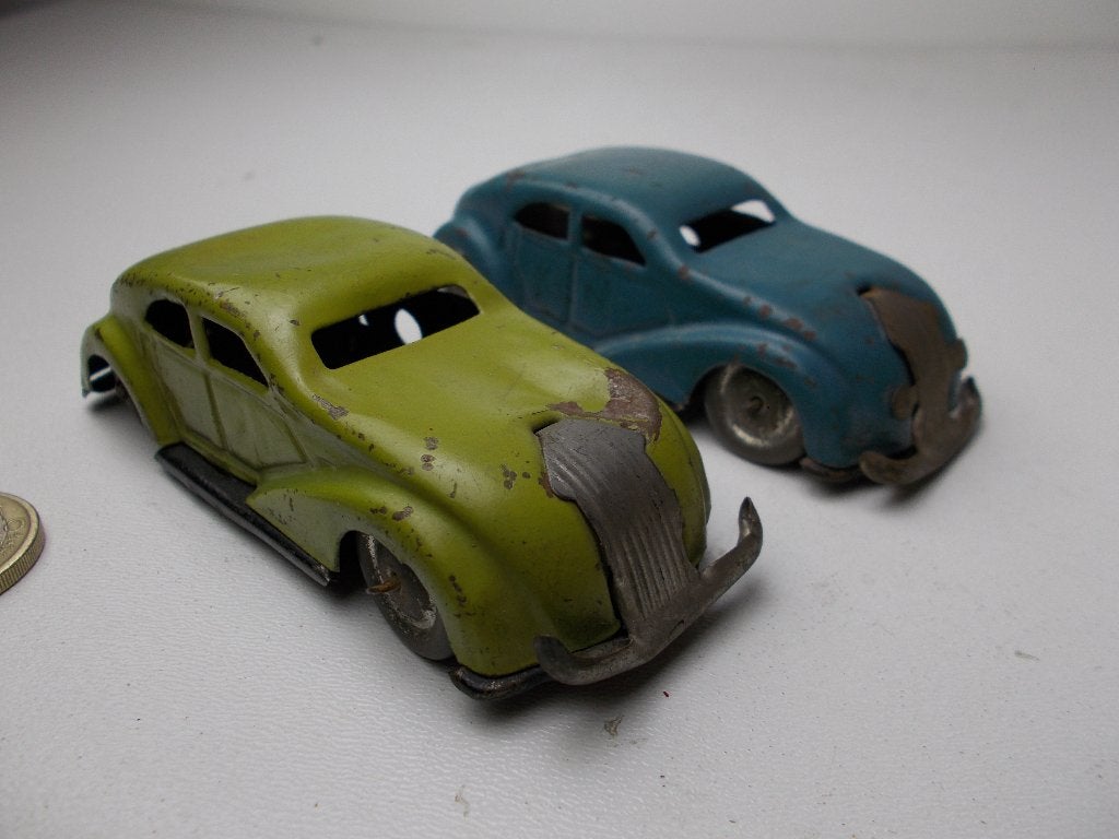 Jaren 40. 2 BLIKKEN OLDTIMERS. (Ingap?/Italy), Ophalen of Verzenden, Gebruikt, Auto, Overige merken