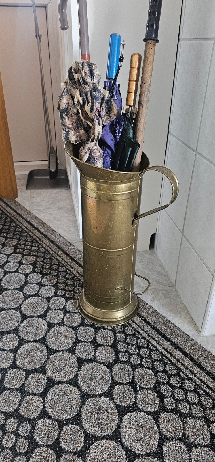 Vintage messing paraplubak - 50cm hoog, Ophalen of Verzenden