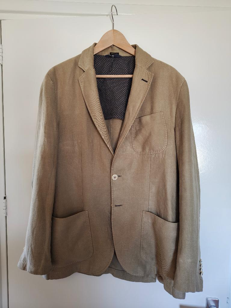 Zomer colbert van Massimo Dutti, Kleding | Heren, Kostuums en Colberts, Zo goed als nieuw, Maat 48/50 (M), Beige, Ophalen of Verzenden